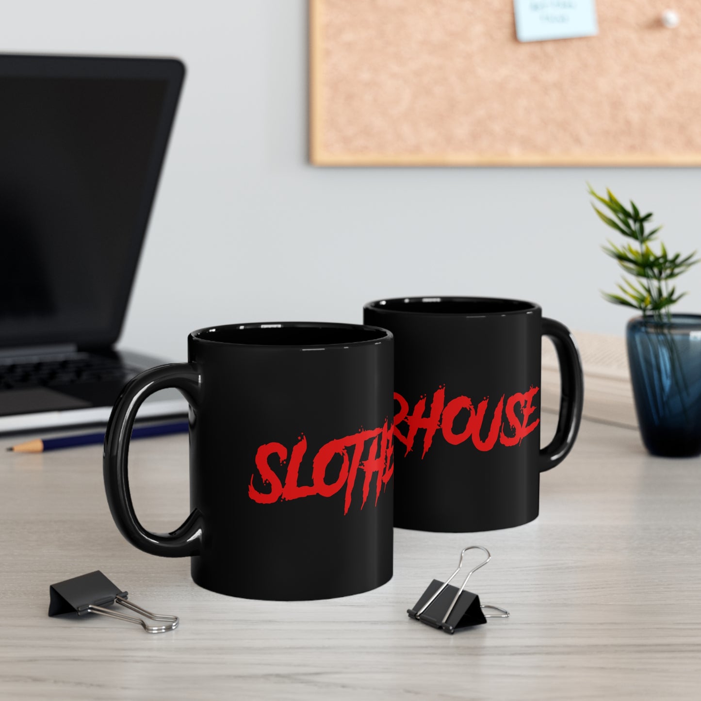 Slotherhouse Logo 11oz Black Mug