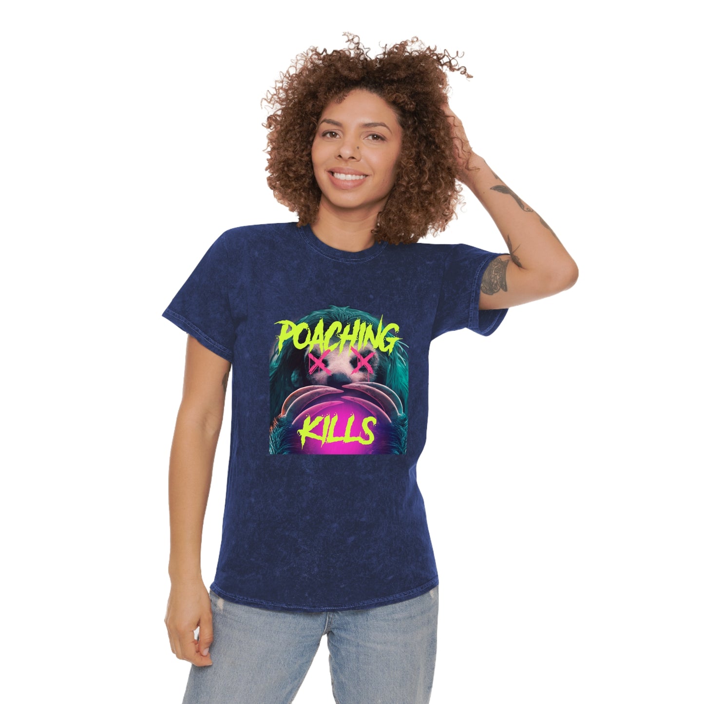 Slotherhouse x PETA "Poaching Kills" Unisex Mineral Wash T-Shirt