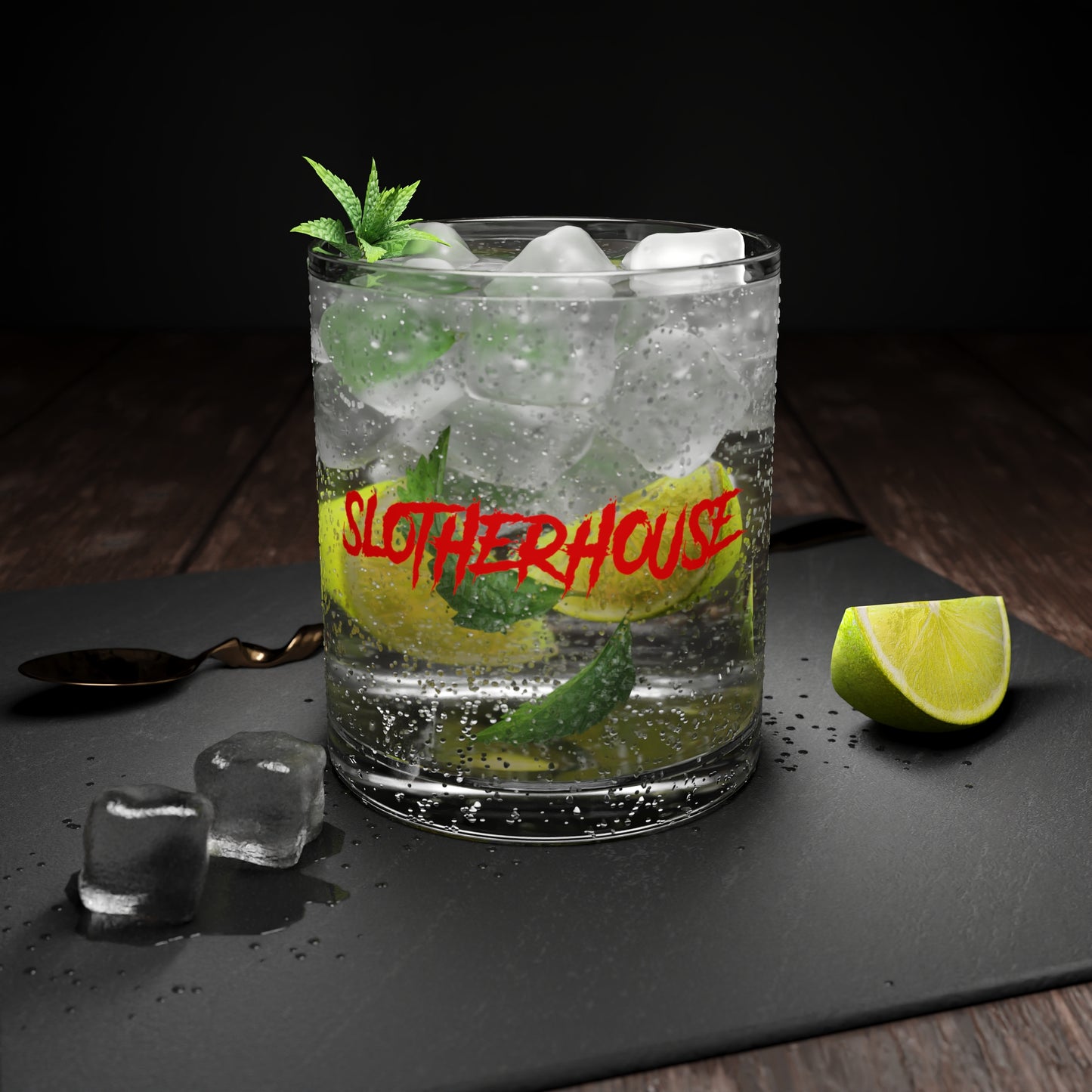 Slotherhouse Logo Bar Glass