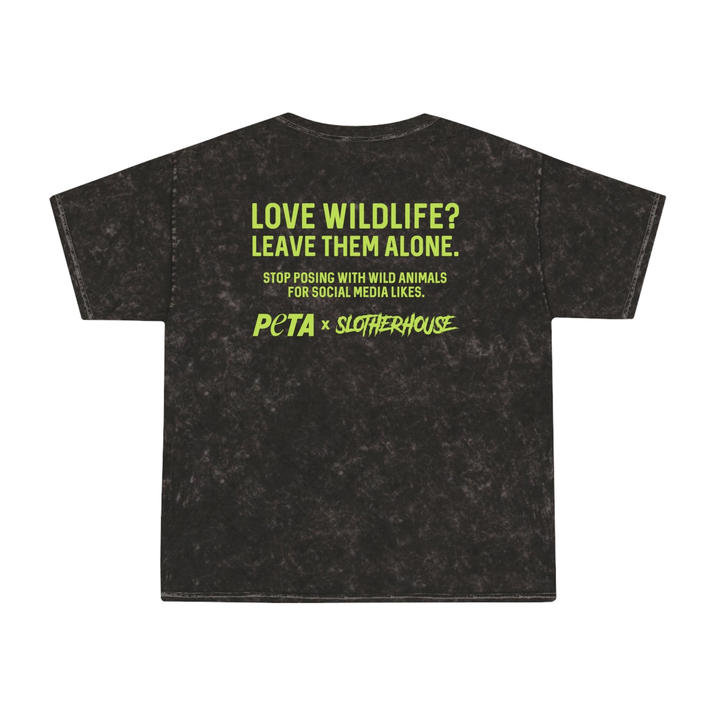 Slotherhouse x PETA "Poaching Kills" Unisex Mineral Wash T-Shirt
