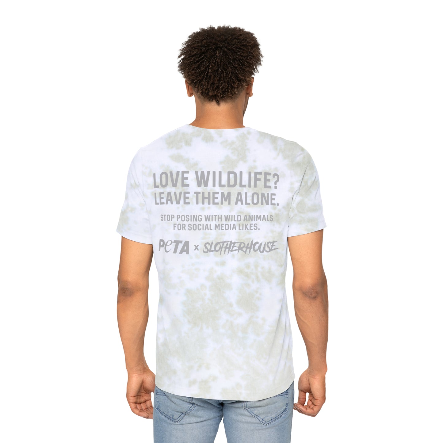Slotherhouse x PETA "Poaching Kills" Unisex Tie-Dyed T-Shirt