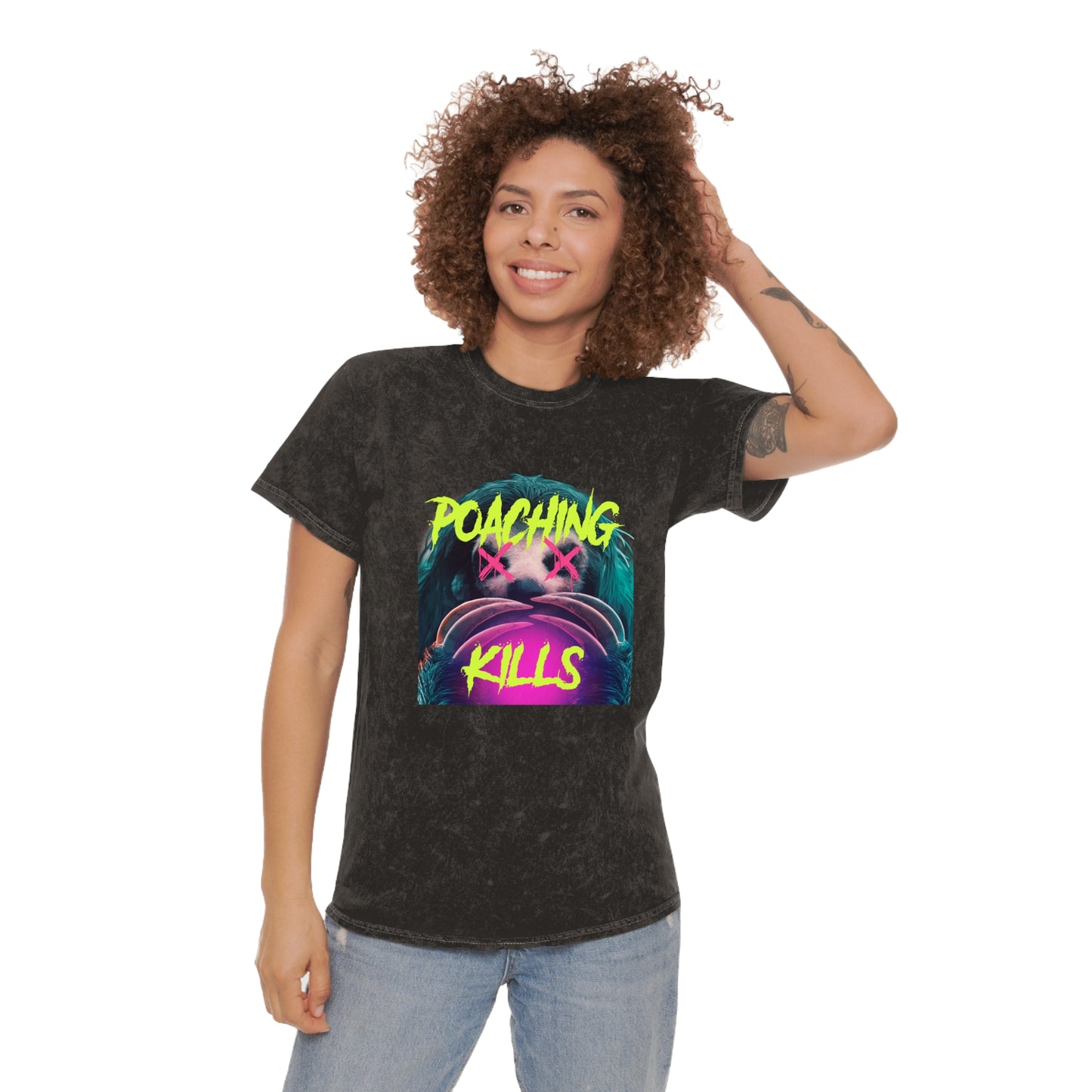 Slotherhouse x PETA "Poaching Kills" Unisex Mineral Wash T-Shirt