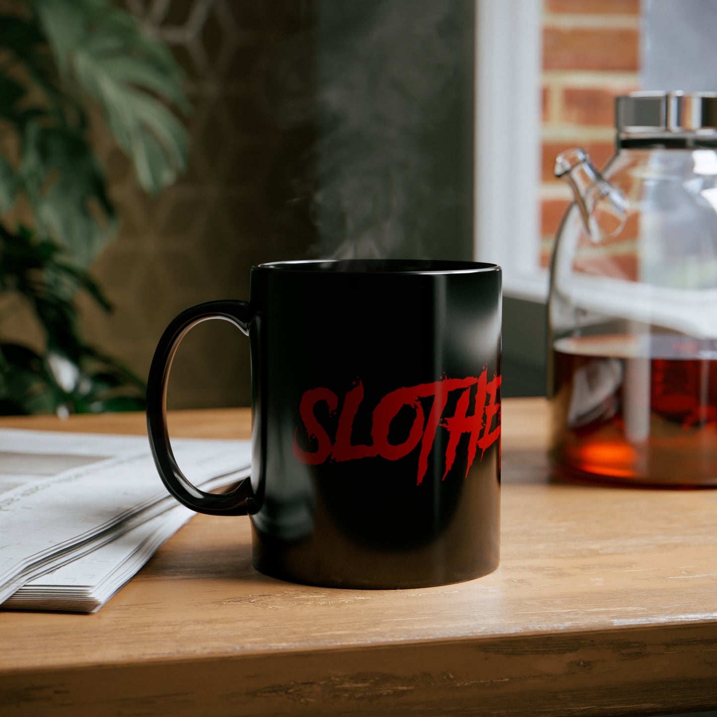 Slotherhouse Logo 11oz Black Mug