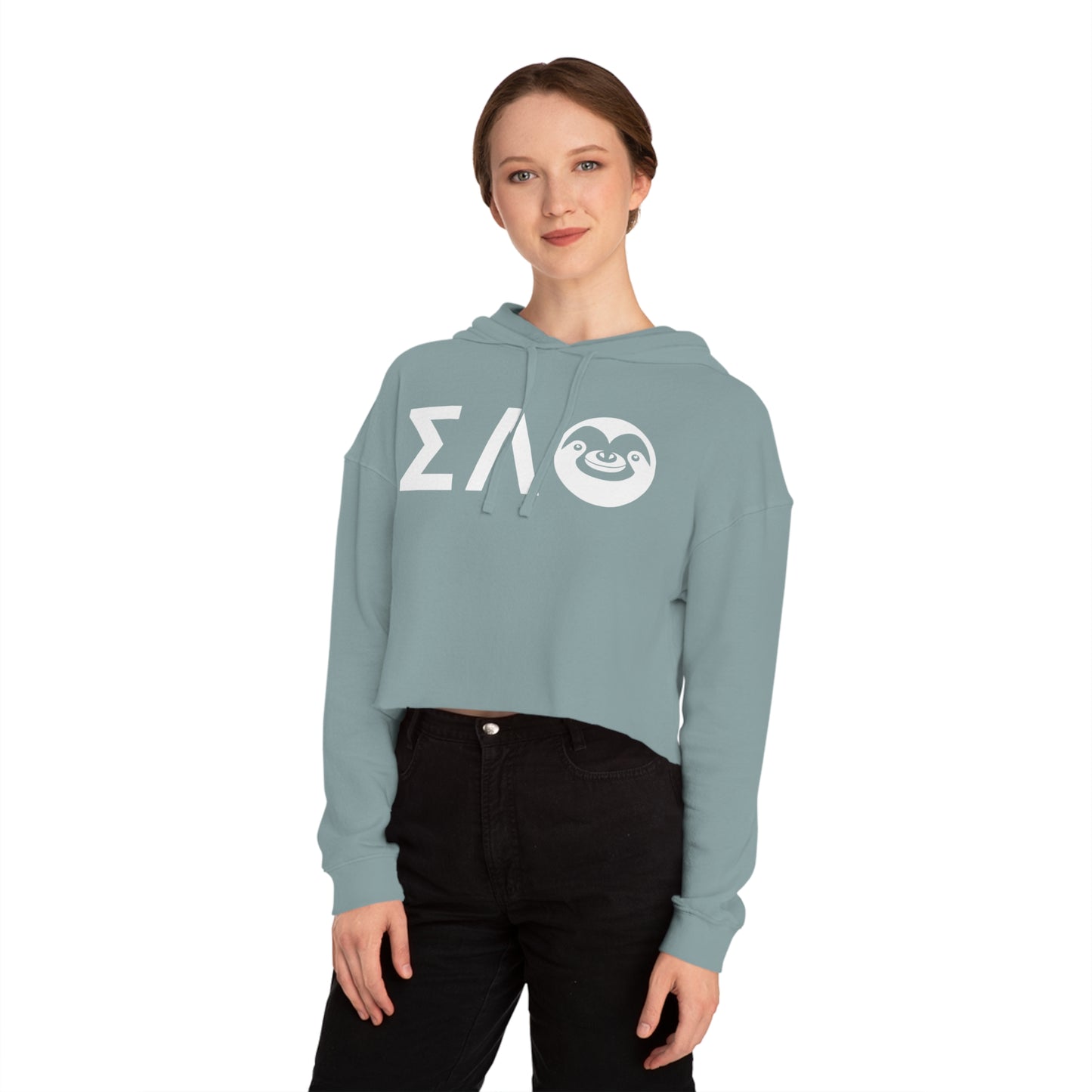 Women’s Slotherhouse Greek Cropped Hooded Sweatshirt